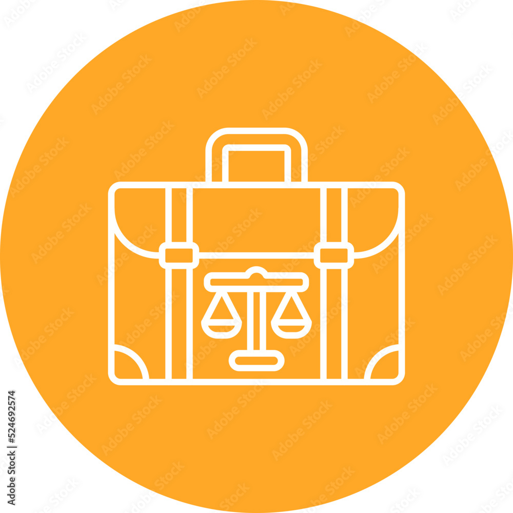 Briefcase Multicolor Circle Line Inverted Icon Briefcase Multicolor Circle Line Inverted Icon