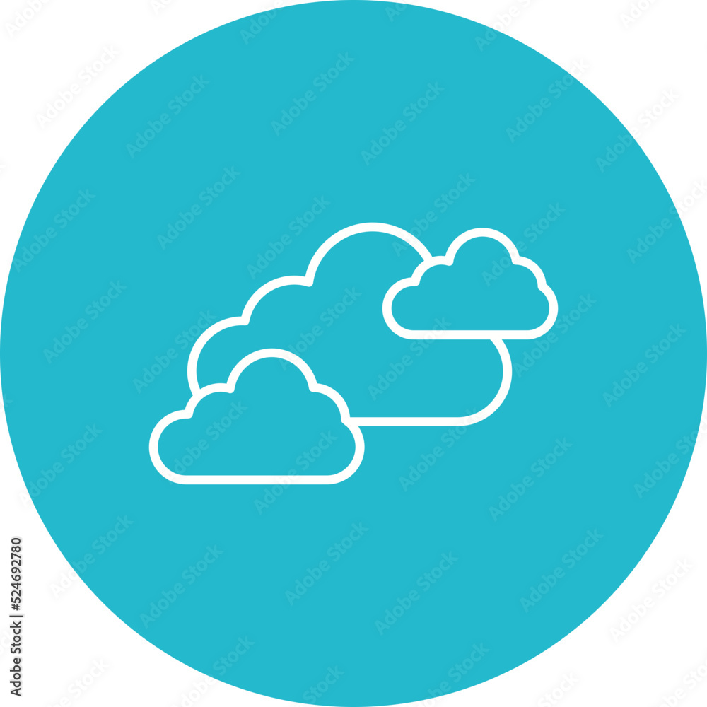 Clouds Multicolor Circle Line Inverted Icon Clouds Multicolor Circle Line Inverted Icon