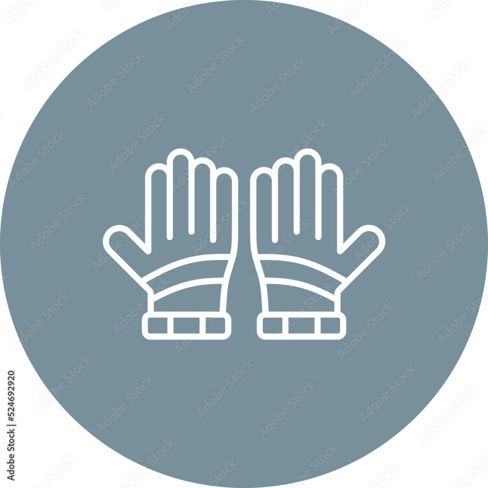 Gloves Multicolor Circle Line Inverted Icon Gloves Multicolor Circle Line Inverted Icon