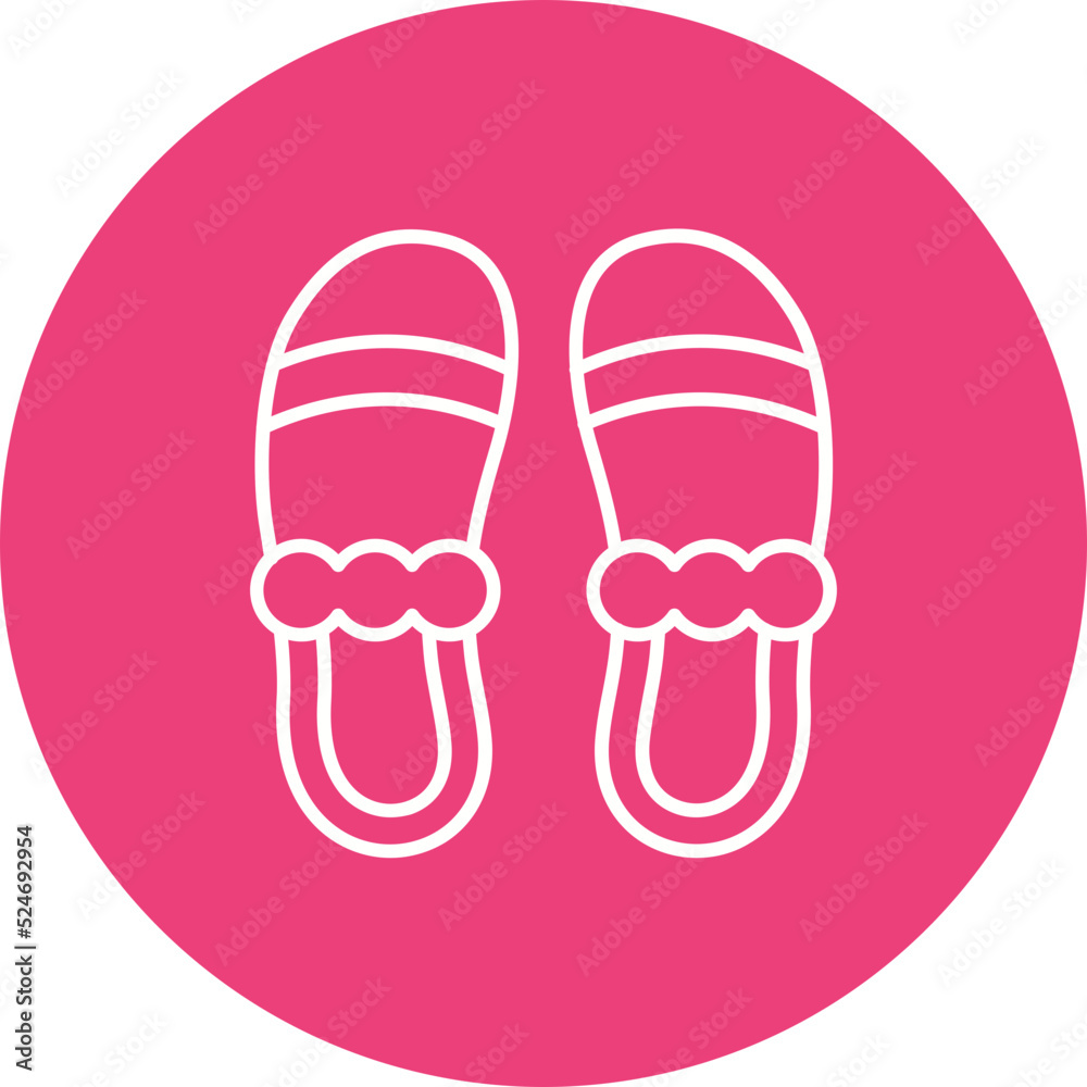 Slippers Multicolor Circle Line Inverted Icon Slippers Multicolor Circle Line Inverted Icon
