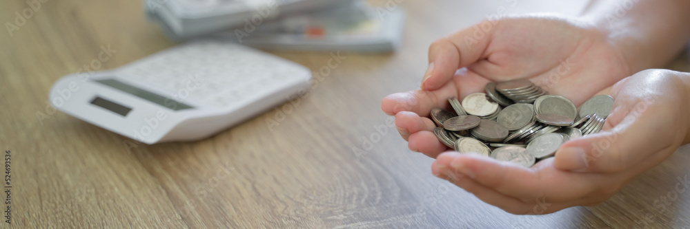 Saving money for Real estate investment with stack of money coins for buy home and loan for prepare in future financial insurance. Accountant verify growing business concept Saving money for Real estate investment with stack of money coins for buy home and loan for prepare in future financial insurance. Accountant verify growing business concept
