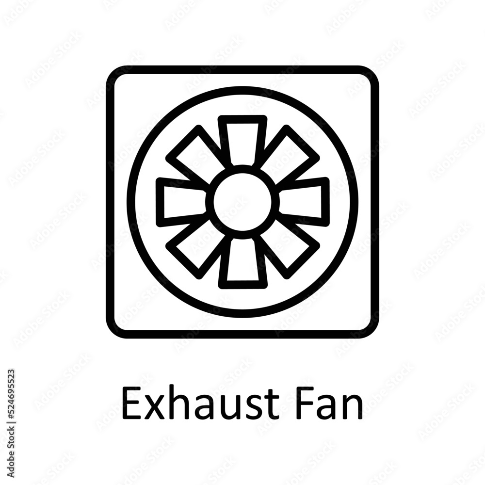 Exhaust Fan vector Outline Icon Design illustration on White background. EPS 10 File Exhaust Fan vector Outline Icon Design illustration on White background. EPS 10 File