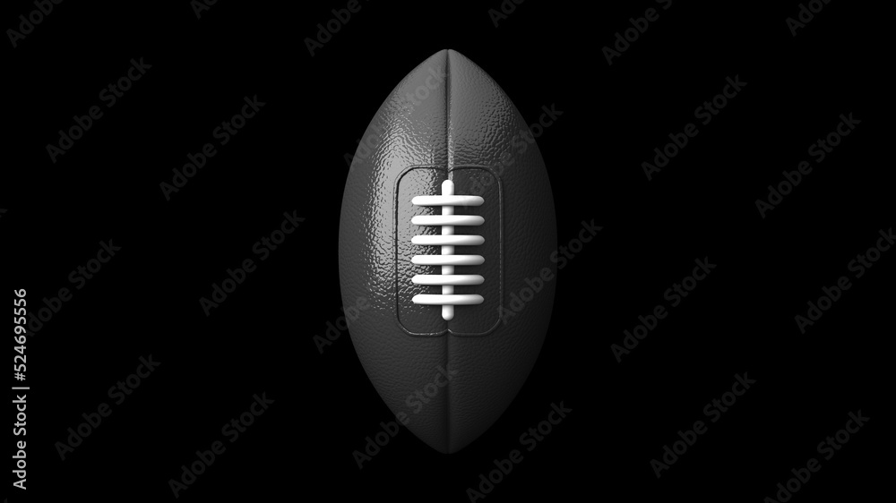 Black rugby ball on black background.
3D illustration. Black rugby ball on black background.
3D illustration.