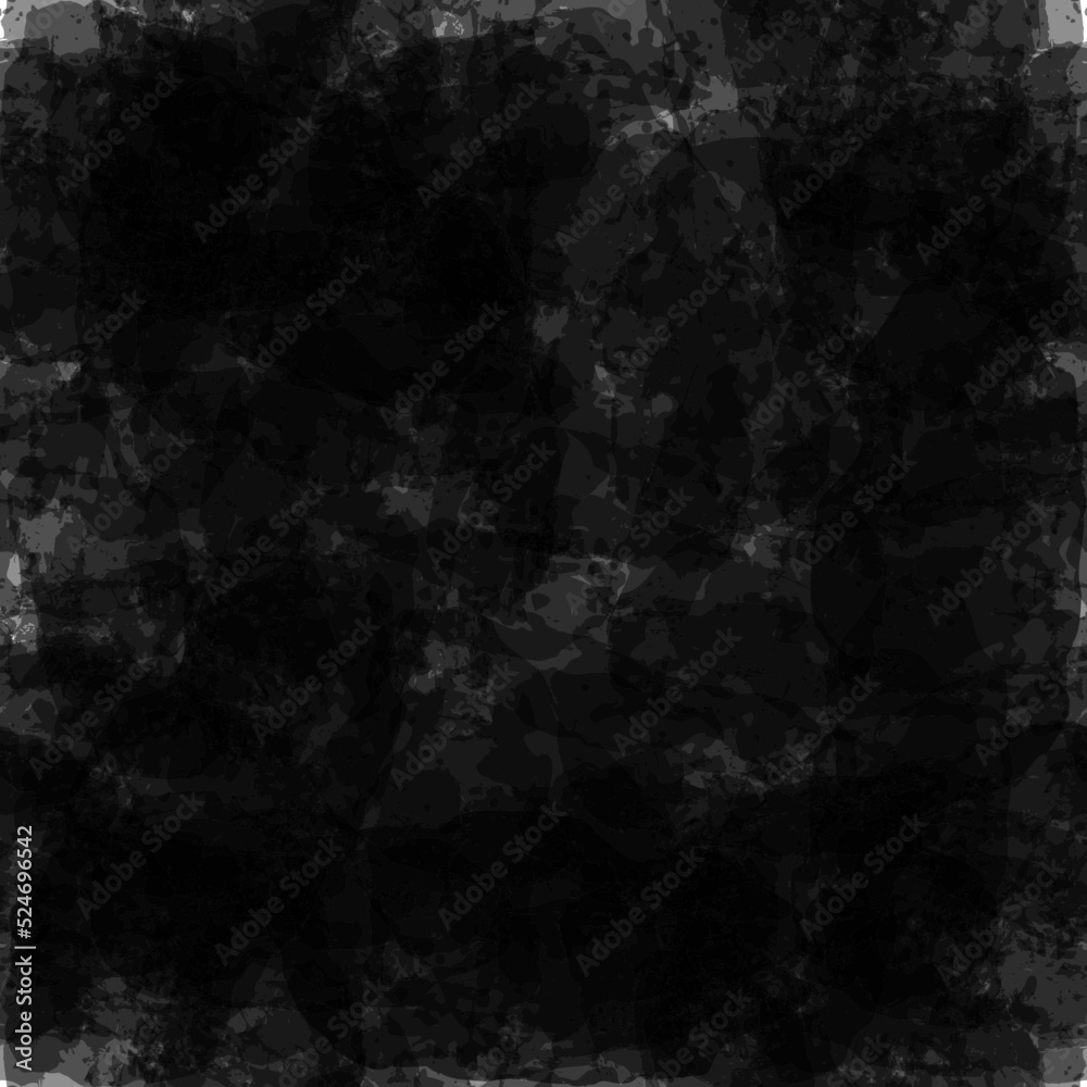 Black on black texture seamless pattern, vintage distressed grunge background vector illustration, black stone, concrete wall, watercolor backdrop