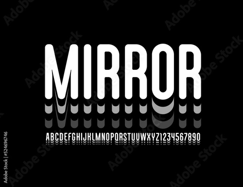 Narrow font, rounded condensed alphabet, modern letters and numbers
