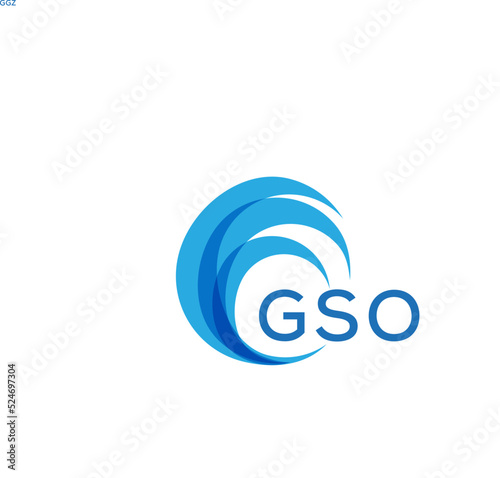 GSO letter logo. GSO blue image on white background. GSO Monogram logo design for entrepreneur and business. . GSO best icon.
 photo