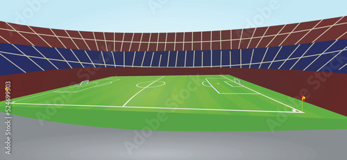 Soccer arena stadium. vector illustration