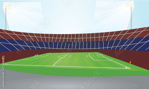 Soccer arena stadium. vector illustration