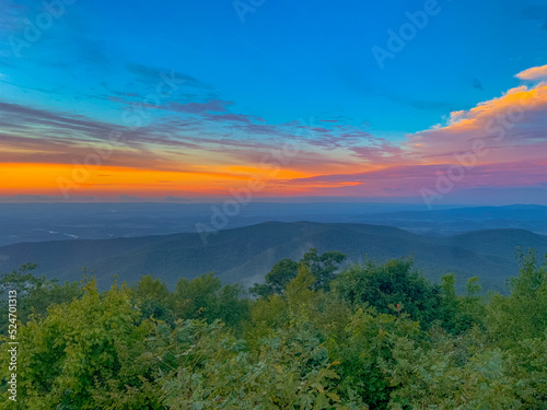 Sunset views in the Appalachian Mountains