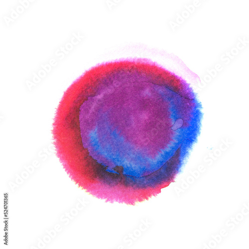 Watercolor blurry stain hand drawn