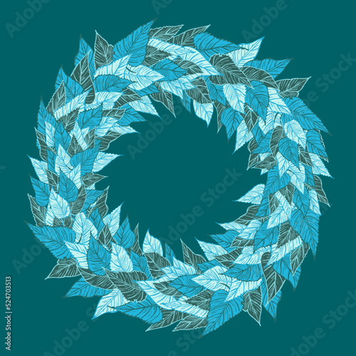 seasonal autumn frame vector design for cards, posters or flyers with fallen yellowed leaves