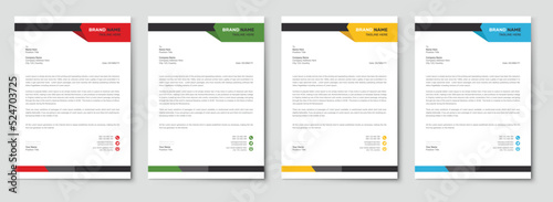 Modern corporate letterhead template design for your project, vector design