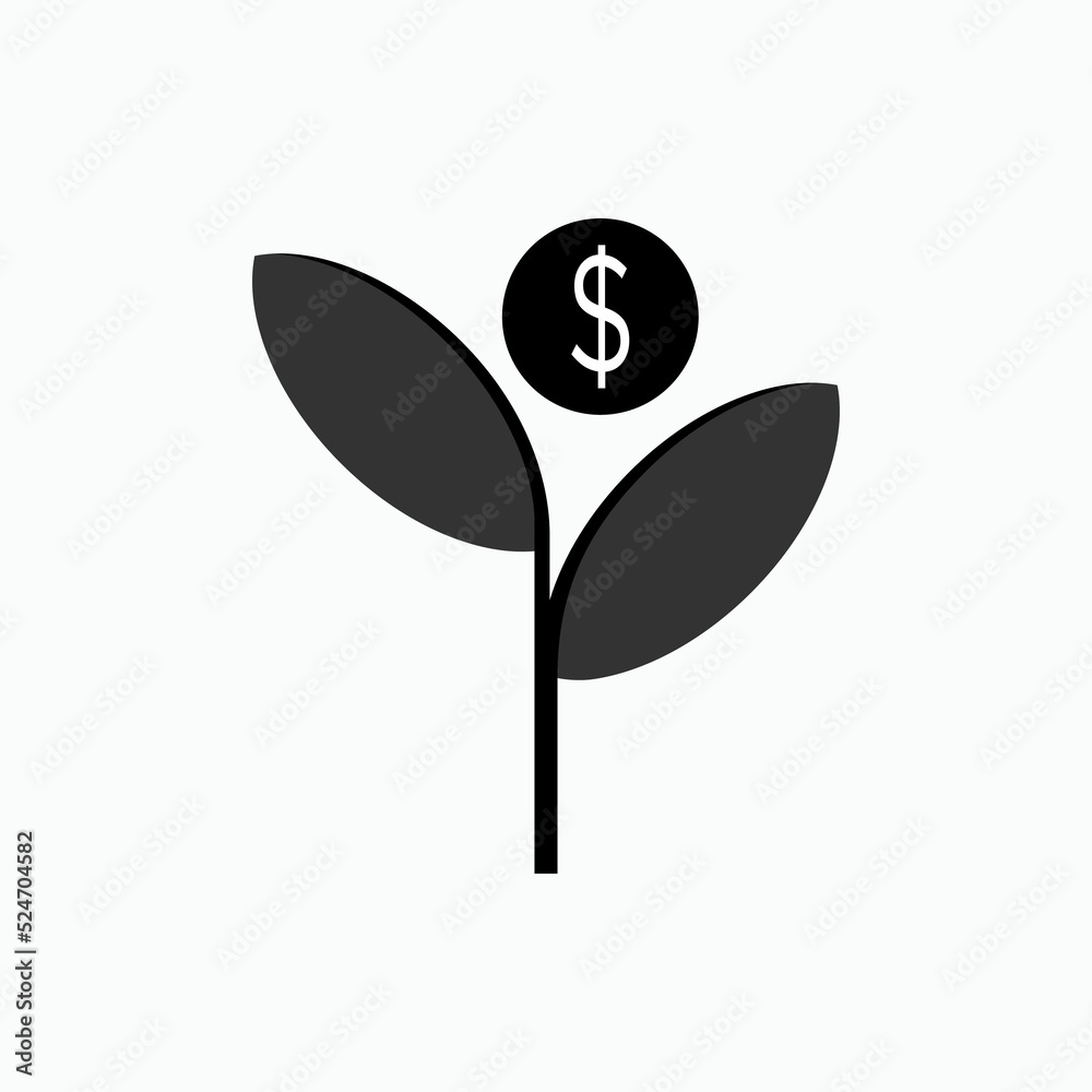 Investment Icon. Economic Element Symbol - Vector. Investment Icon. Economic Element Symbol - Vector.