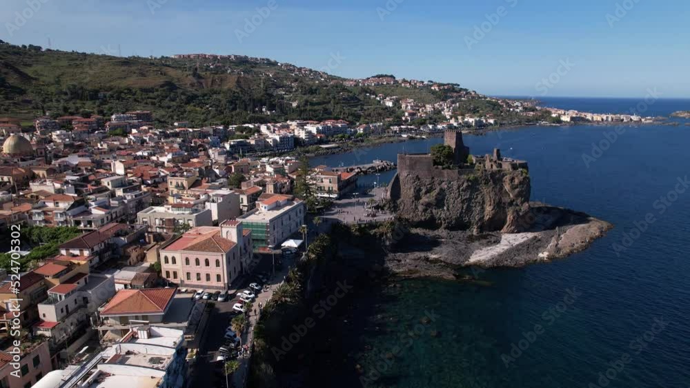 Norman castle of Aci Castello, the castle is situated on a rocky outcrop jutting out into the sea. Its precise date of construction is uncertain, but it was important to the development of its region Norman castle of Aci Castello, the castle is situated on a rocky outcrop jutting out into the sea. Its precise date of construction is uncertain, but it was important to the development of its region