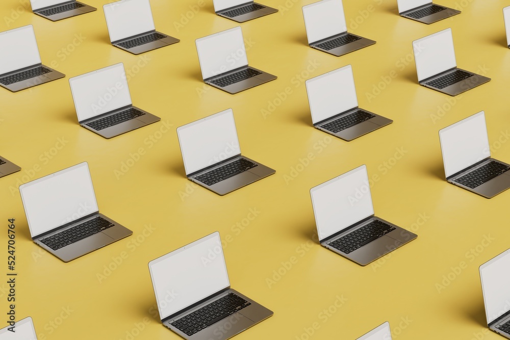 abstract background. patterns of open notebooks on a yellow background. 3d render. 3d illustration abstract background. patterns of open notebooks on a yellow background. 3d render. 3d illustration