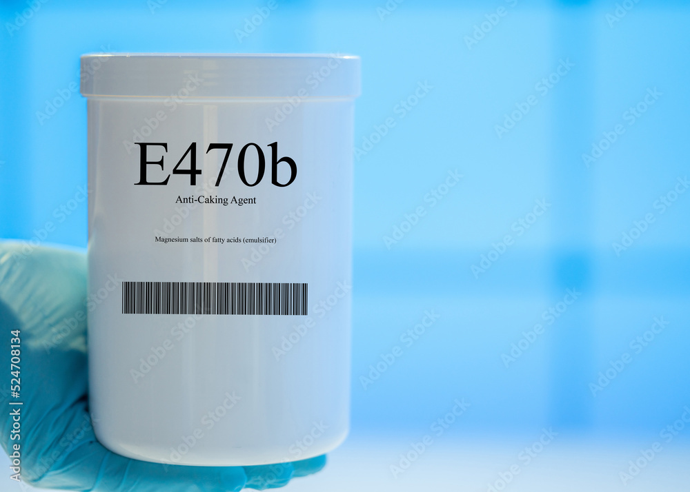 Packaging with nutritional supplements E470b anti-caking agent Packaging with nutritional supplements E470b anti-caking agent