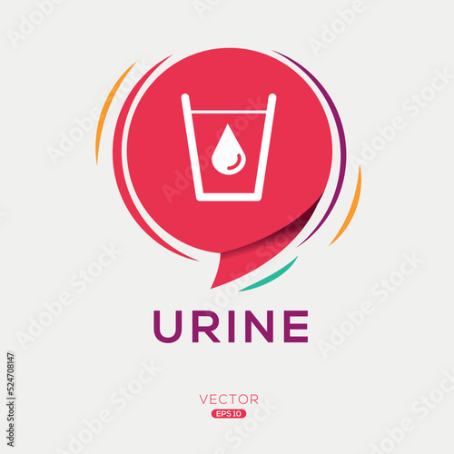Creative  Urine  Icon  Vector sign.