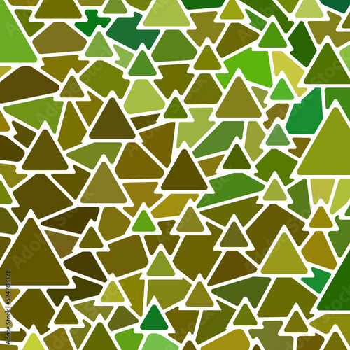 abstract vector stained-glass mosaic background - green and brown triangles
