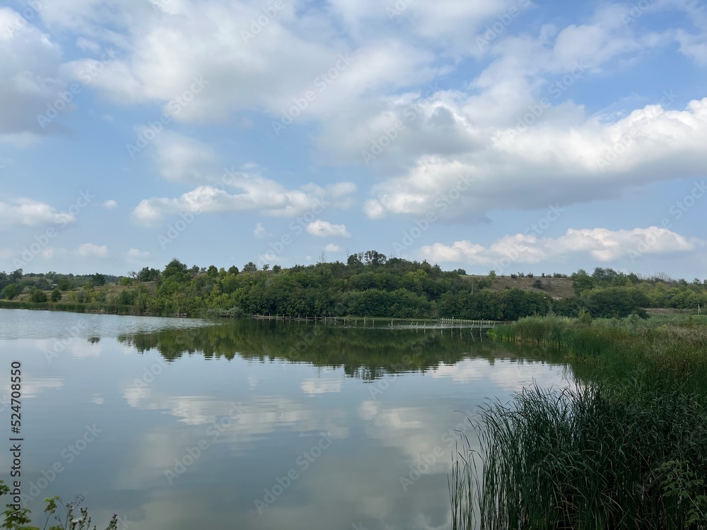 clouds over the lake