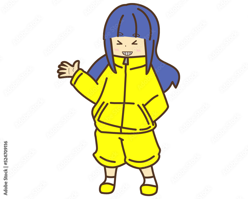 説明する青髪の女の子 説明する青髪の女の子