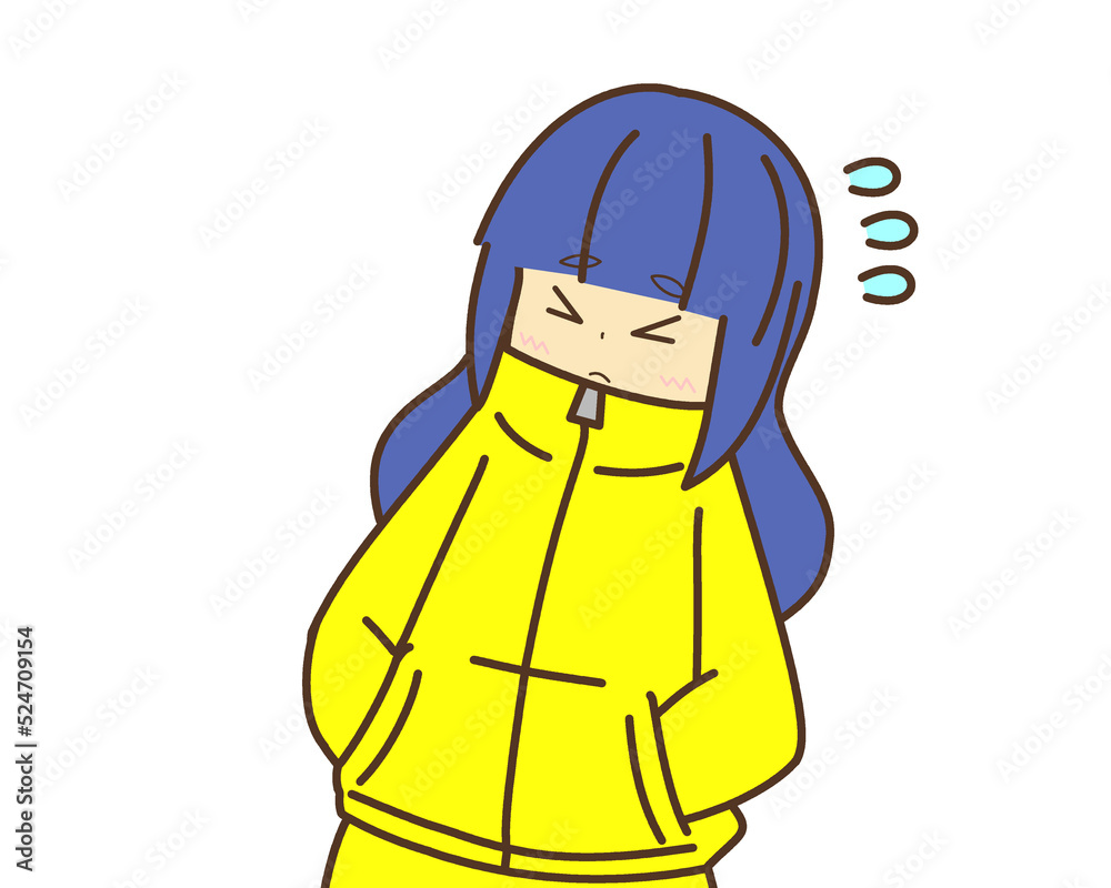 いろんな表情の青髪の女の子 いろんな表情の青髪の女の子