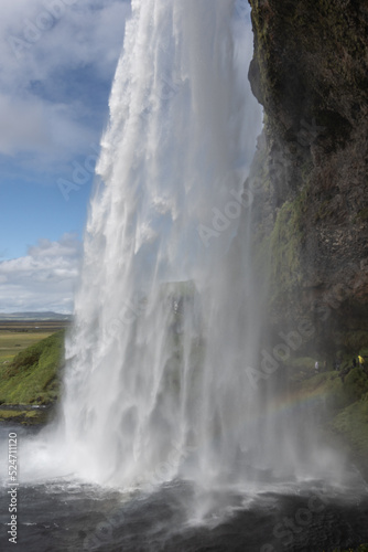From behind the Waterfall Iceland 