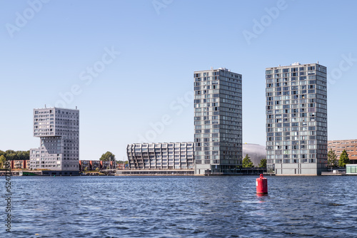 Skyline apartment buildings of Almere Stad. photo