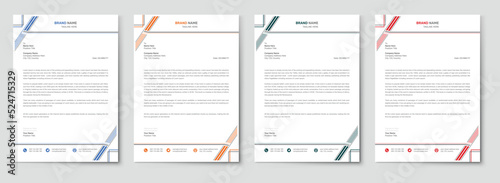 Modern corporate letterhead template design for your project, vector design