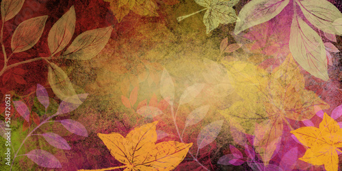 background with plants and leaves, plant leaves, autumn leaf fall