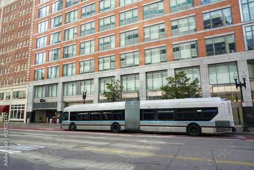 city bus on the street