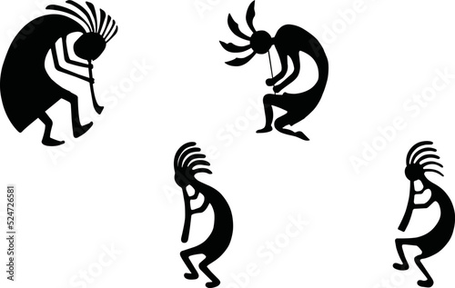 Kokopelli Eps Vector,  Silhouette, Logo, Kokopelli  Eps Vector Cut Files for Cricut Design, Kokopelli  Digital Commercial Clipart