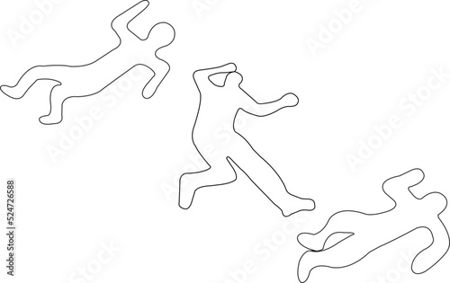 Crime Scene Eps Vector,  Silhouette, Logo, Crime Scene  Eps Vector Cut Files for Cricut Design, Crime Scene  Digital Commercial Clipart 