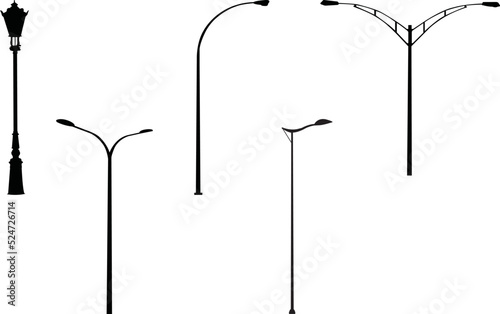 Street Light Eps Vector,  Silhouette, Logo, Street Light  Eps Vector Cut Files for Cricut Design, Street Light  Digital Commercial Clipart 
