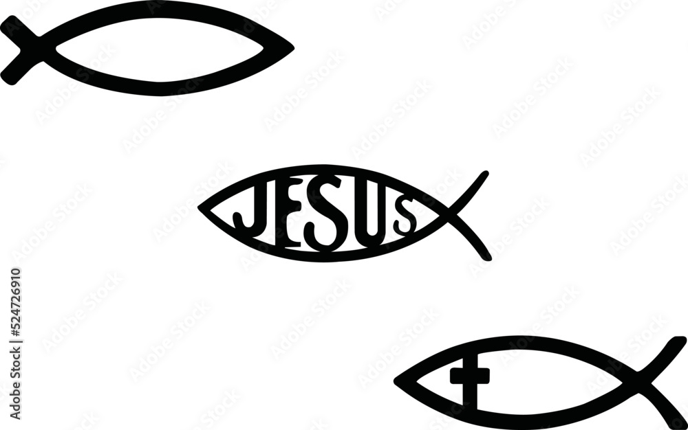 Christian Fish Eps Vector, Silhouette, Logo, Christian Fish Eps Vector