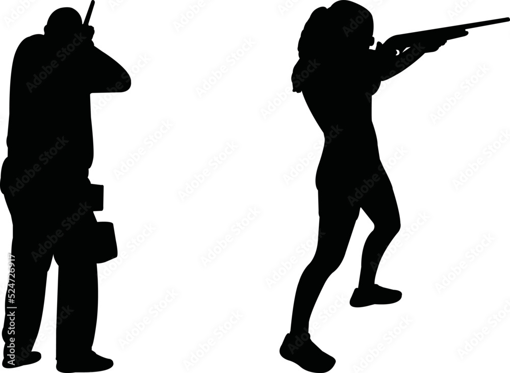 Trapshooting Eps Vector, Silhouette, Logo, Trapshooting Eps Vector Cut