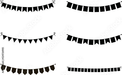 Bunting  Eps Vector,  Silhouette, Logo, Bunting   Eps Vector Cut Files for Cricut Design, Bunting   Digital Commercial Clipart 