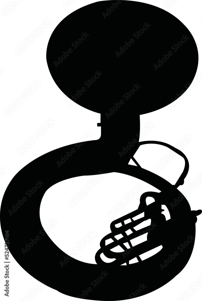 Sousaphone vector eps, Silhouette, Logo, Sousaphone vector eps Cut