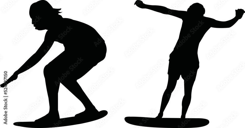 Skimboarding vector eps, Silhouette, Logo, Skimboarding vector eps Cut Files for Cricut Design