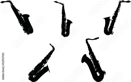 Saxophone vector eps,  Silhouette, Logo, Saxophone vector eps Cut Files for Cricut Design, Saxophone  Digital Commercial Clipart - PNG, EPS