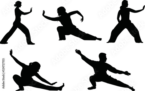 Qi Gong vector eps,  Silhouette, Logo, Qi Gong vector eps Cut Files for Cricut Design, Qi Gong  Digital Commercial Clipart - PNG, EPS photo