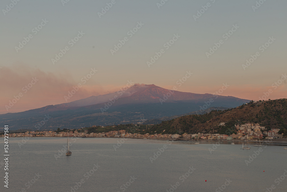 view of the Vesuvius. Morning