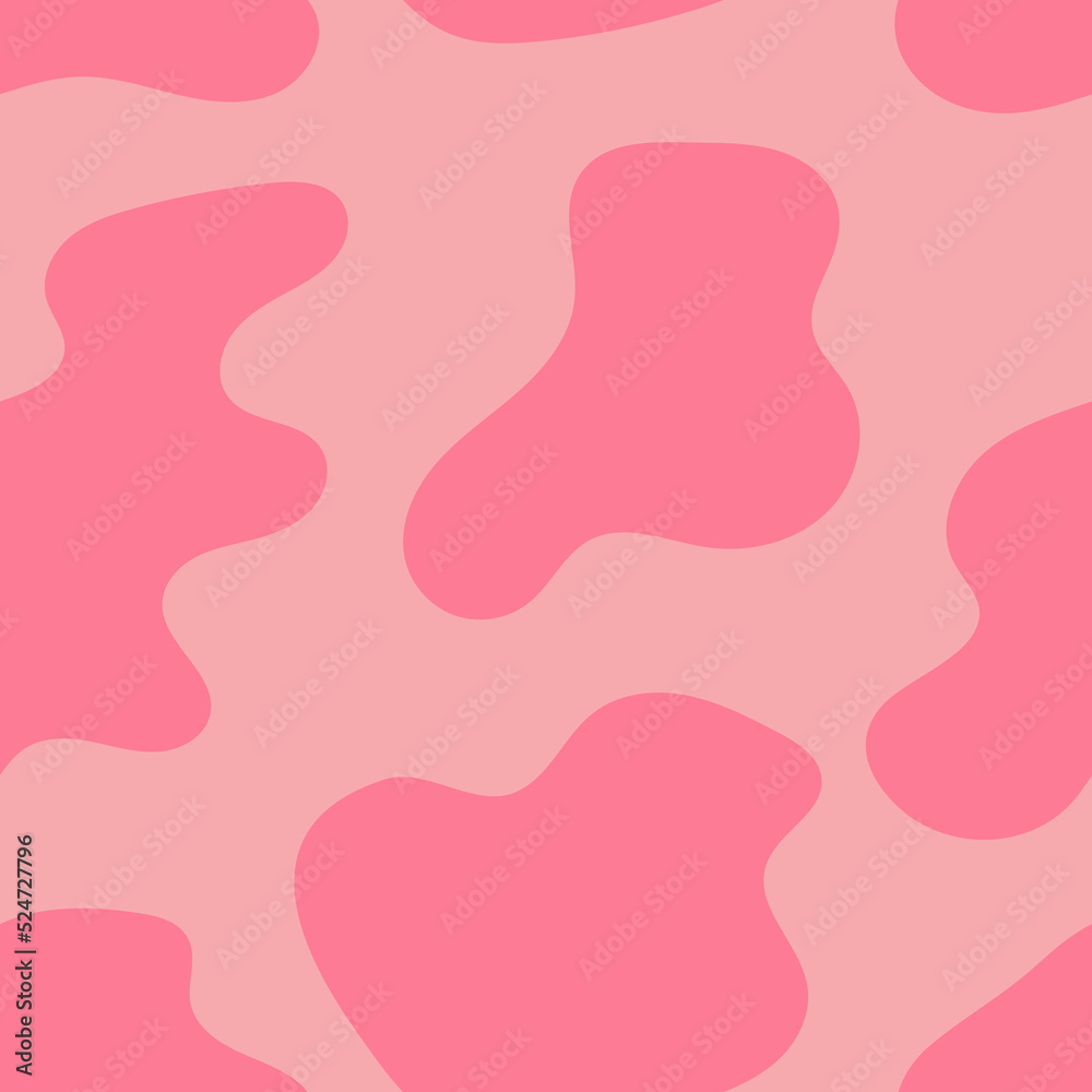 Animal skin seamless pattern in pink color. Vector abstract background. Liquid shapes. Perfect for textile, fabric, wrapping paper. 90s, 00s aesthetic. Retro wavy background