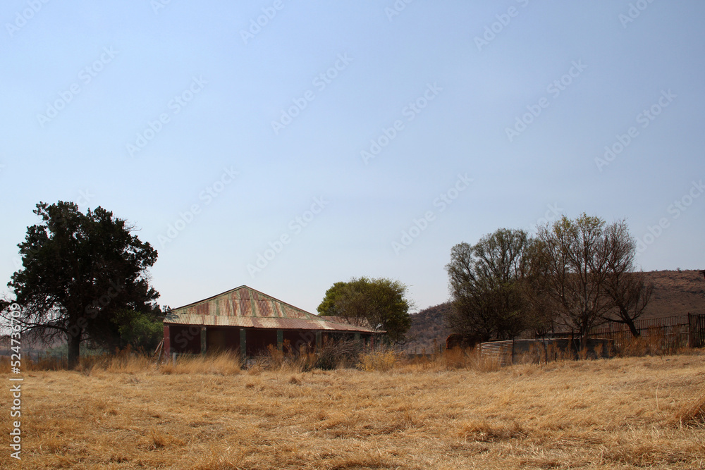Fototapeta premium A photo of abandoned houses, churches, monasteries, ruins, walls of clay, raw brick. The story of housing development in our country naturally goes hand in hand with different periods in our history.