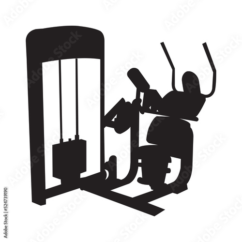 Abs fitness gym crunch icon | Black Vector illustration |