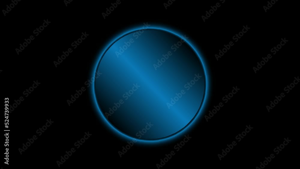 Radar circle spinning button in black background Radar circle spinning button in black background