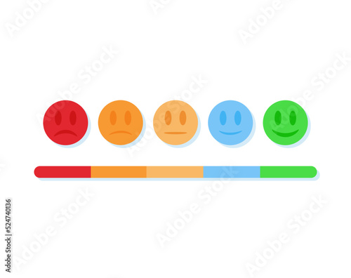 Pain measurement graphics - Scale with illustration of faces showing degrees of pain. Vector illustration