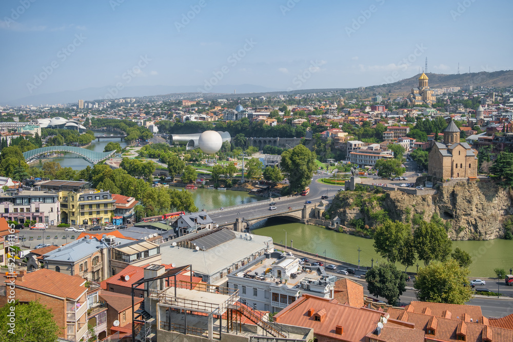 Tbilisi cityscape at sunny day, Georgia