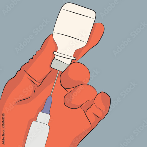 Loading injection plus medicine container.