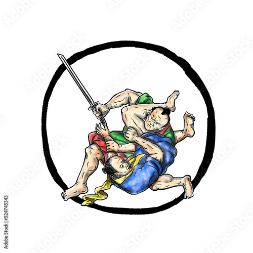 Samurai Jui Jitsu Judo Fighting Enso Tattoo photo