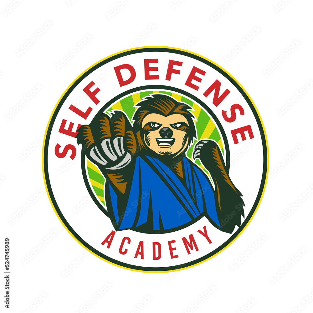 Sloth Karate Self Defense Badge Sloth Karate Self Defense Badge